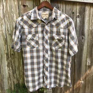 Wrangler retro western short sleeve snap shirt
